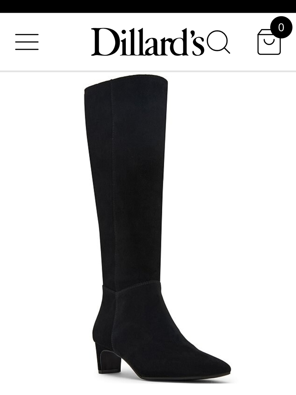 Blondo Black Knee-High Block Heel Boot